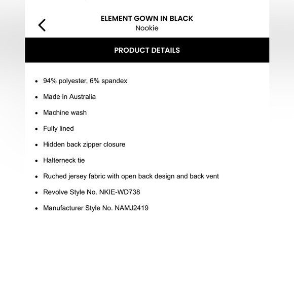 Gown in black - Picture 4 of 5